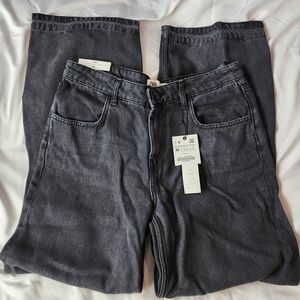 Zara Charcoal Denim Pants Size Medium 28 NWT